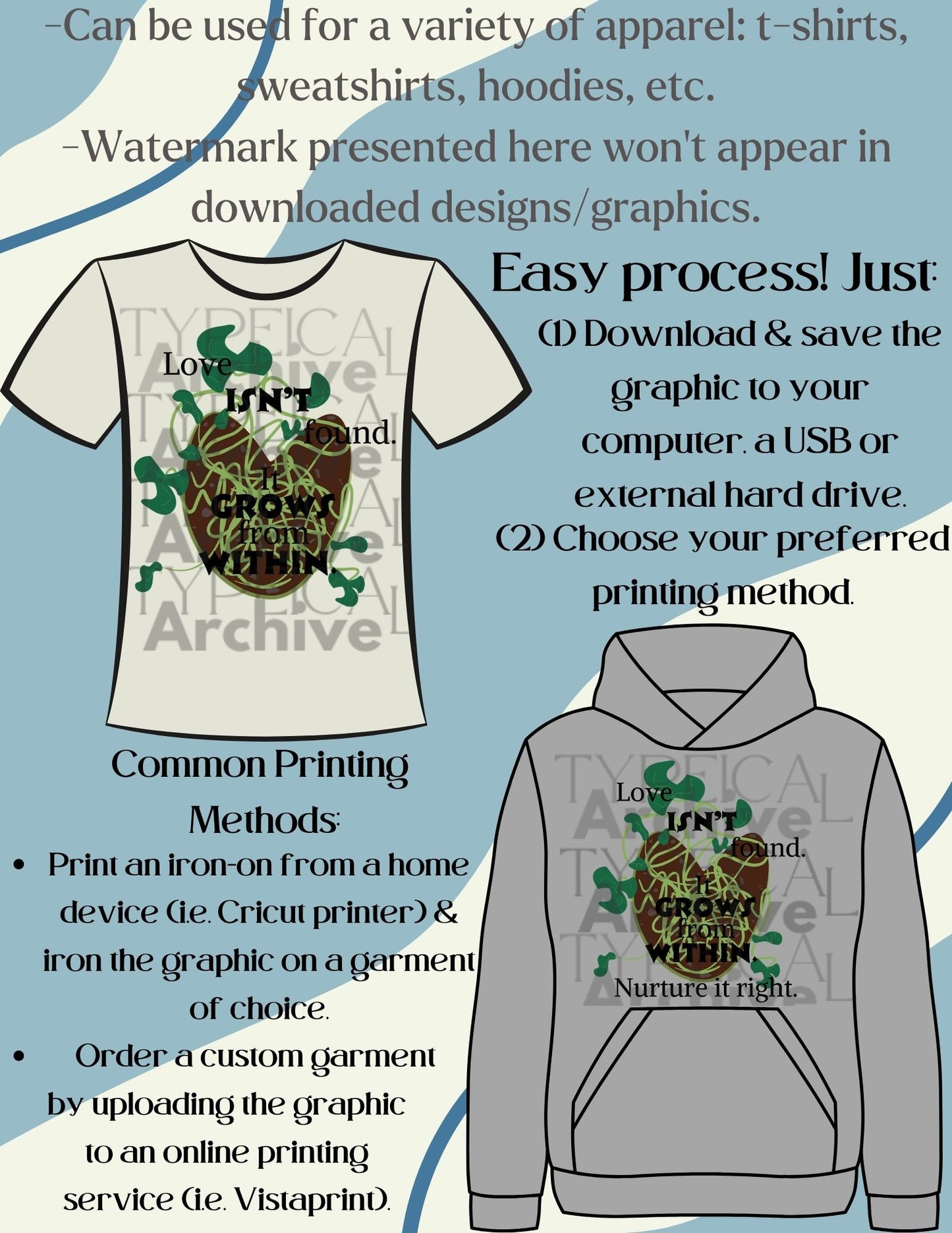 "Love isn't Found" Apparel Graphic (PNG, TIFF, SVG, EPS, & DXF)