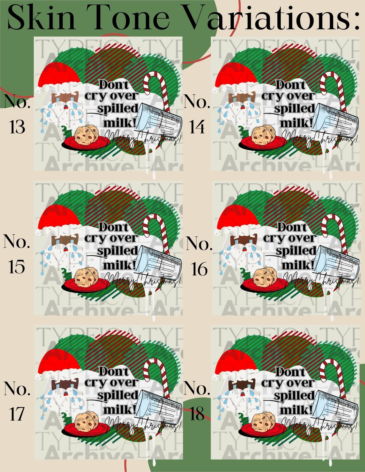 Christmas "Don't Cry Over Spilled Milk" Infant/Toddler Apparel Graphic, Version 1B (PNG, TIFF, SVG, EPS, & DXF)