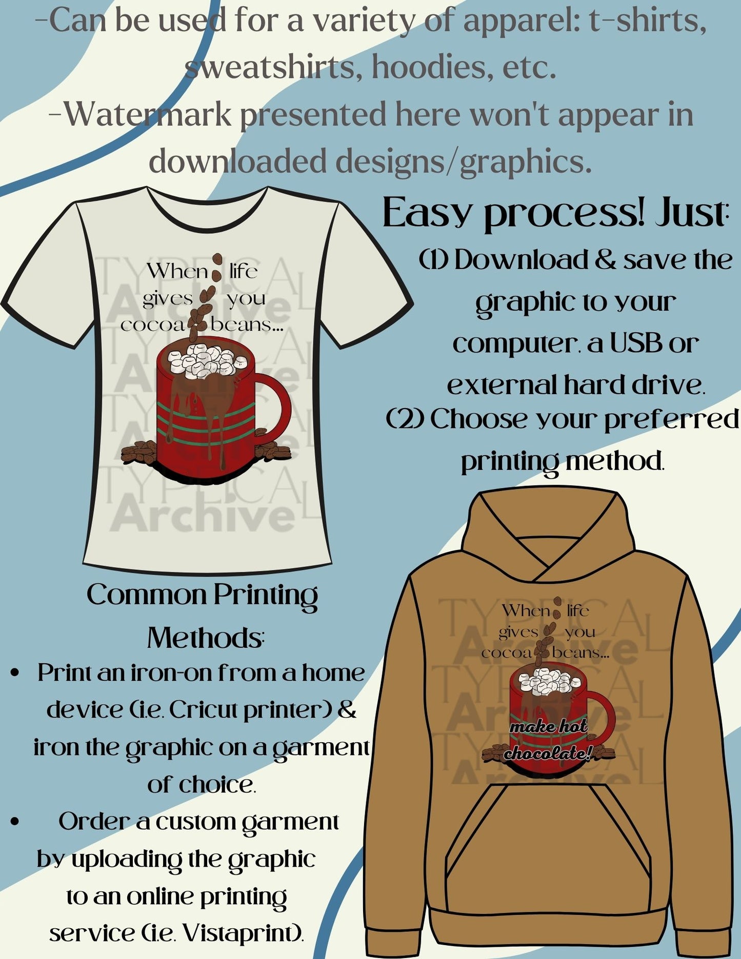 "When Life Gives You Cocoa Beans" Apparel Graphic (PNG, TIFF, SVG, EPS, & DXF)