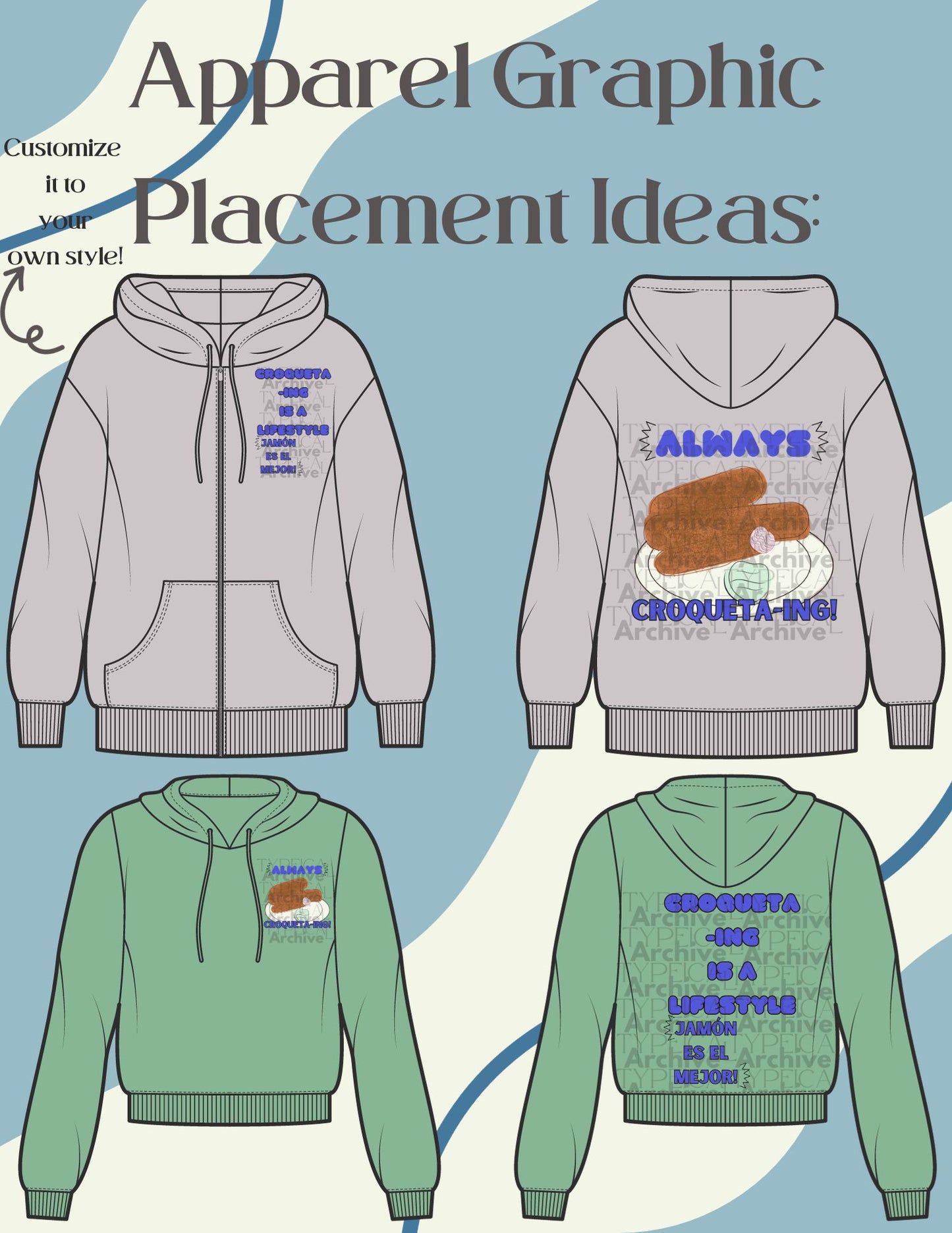 "Always Croqueta-ing" Apparel Graphic (PNG, TIFF, SVG, EPS, & DXF)