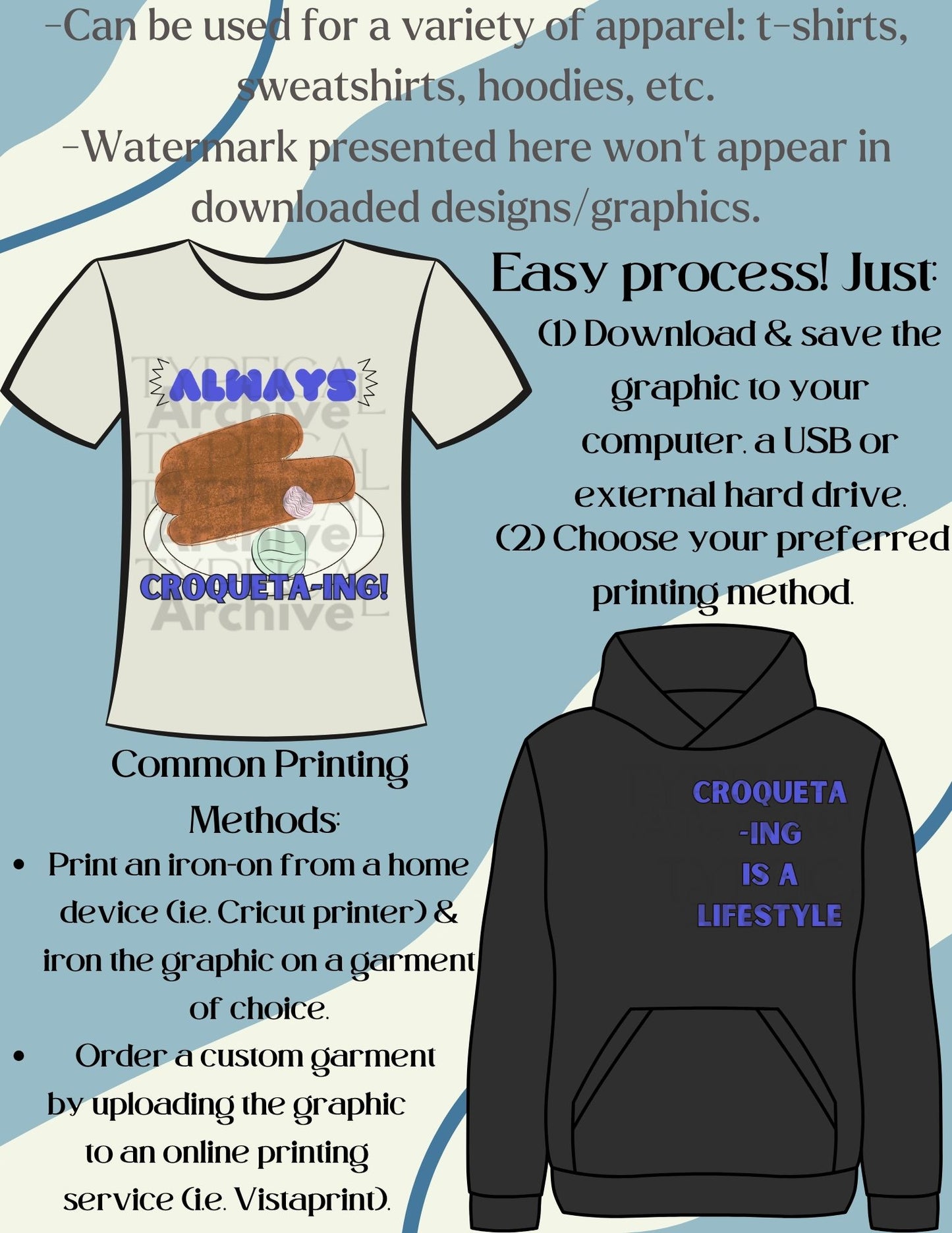 "Always Croqueta-ing" Apparel Graphic (PNG, TIFF, SVG, EPS, & DXF)